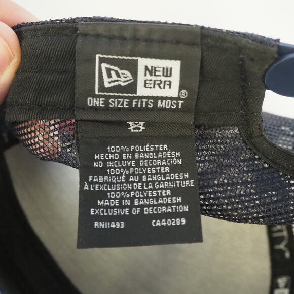 Boston Red Sox New Era Circle Patch A-Frame 9FORTY Snapback Hat -MLB Trucker - Picture 6 of 9